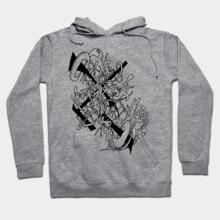 Abstract doodle line Hoodie